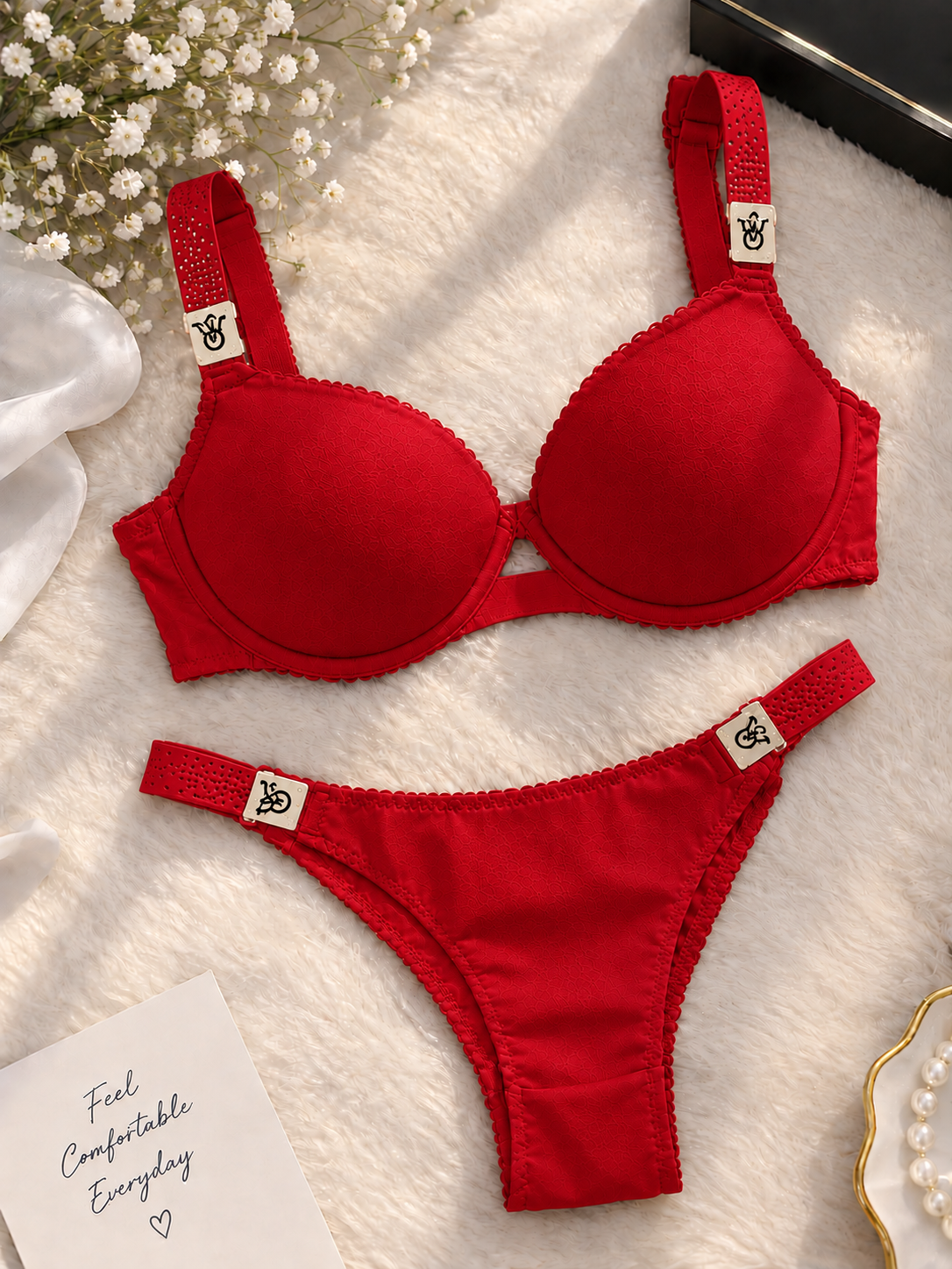Pack of 3 Emerald Grace™ Luxe Comfort Bra & Panty Set