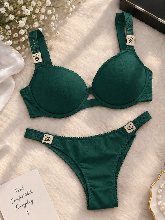 Pack of 3 Emerald Grace™ Luxe Comfort Bra & Panty Set