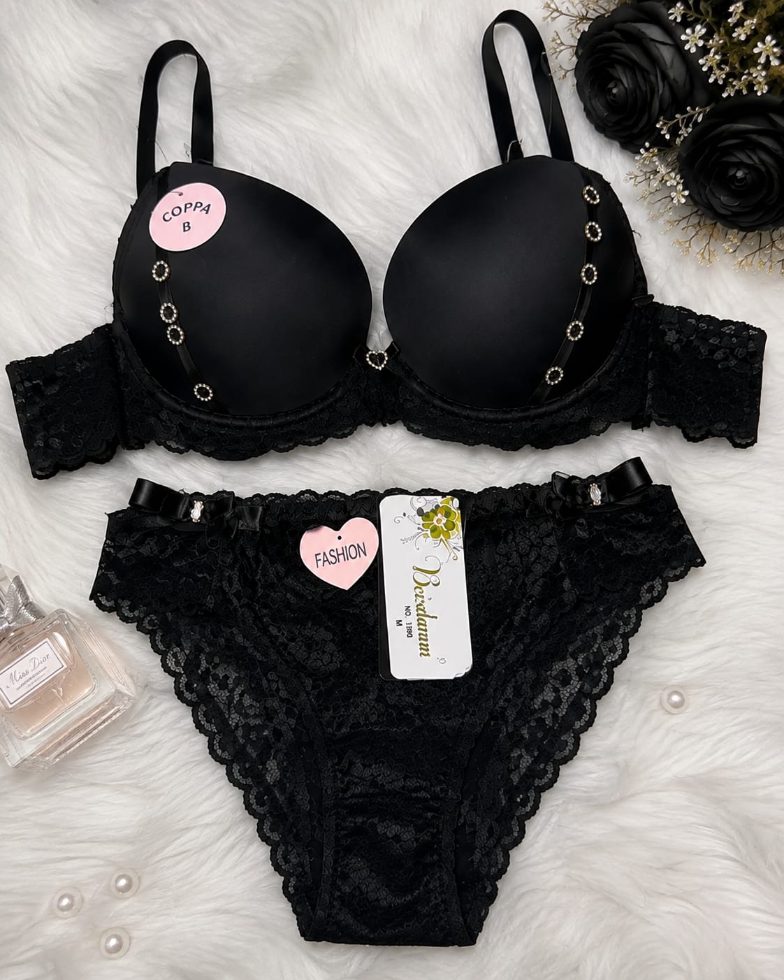 Pack of 3 Elegant Lace Push-Up Bra & Panty Set – Premium Comfort & Stylish Design