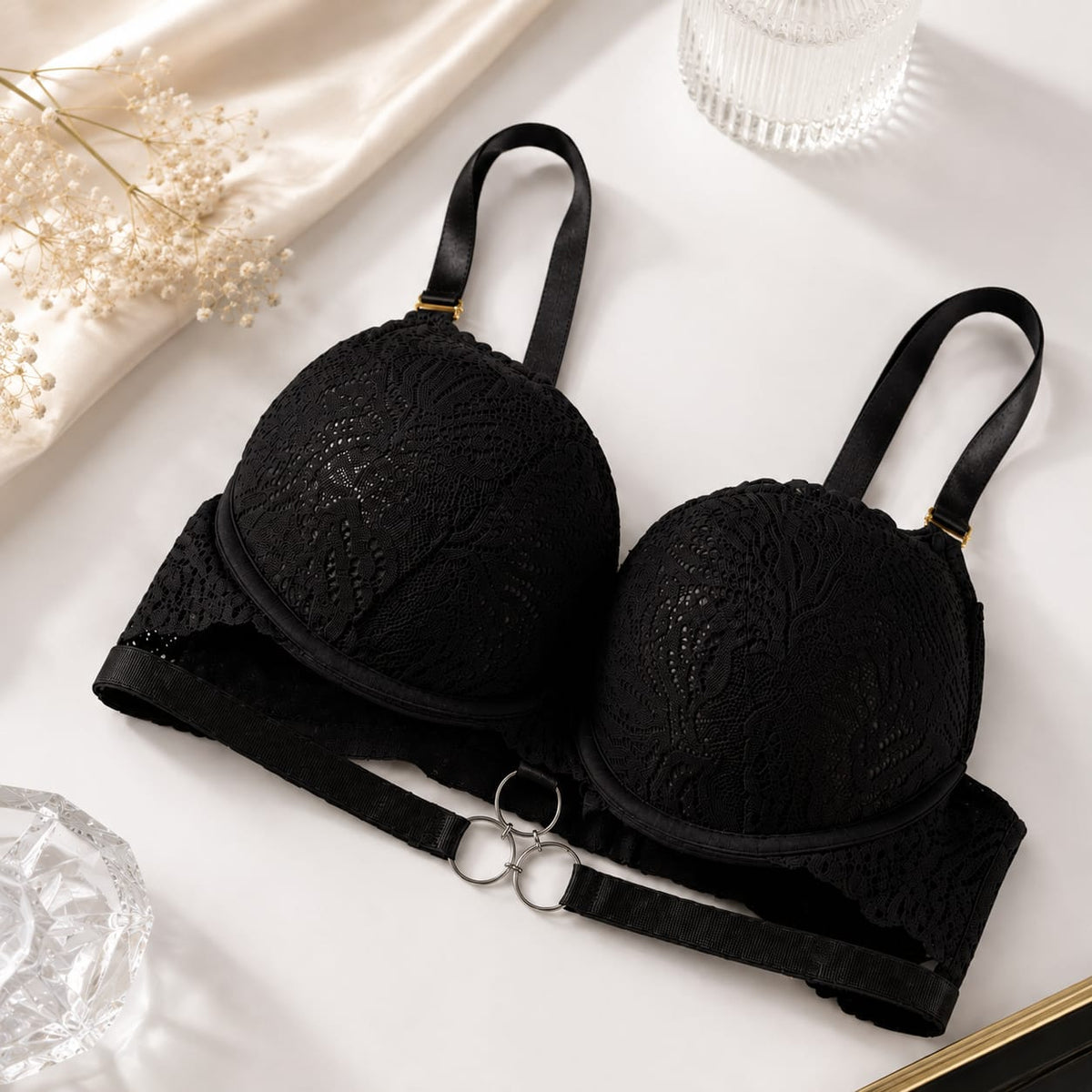 ✨Pack of 3 – Lunévia Lace Push-Up Bra