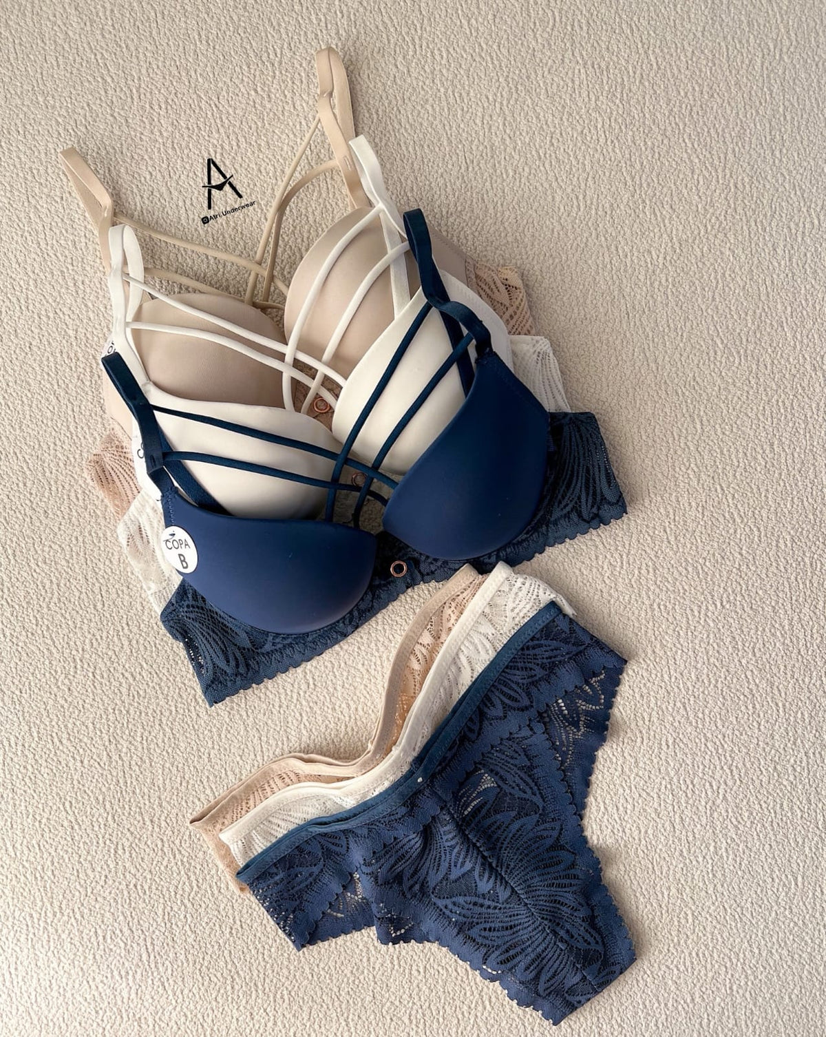 Pack of 3 Midnight Lace Comfort Bra & Panty Set